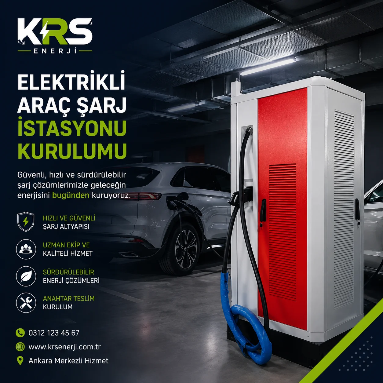 Ankara Elektrikli Araç Şarj İstasyonu Kurulumu ve Şarj Altyapı Projesi